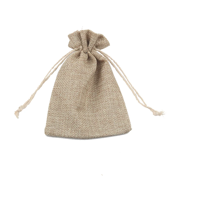 Coffee Pouch Drawstring Jute Bag for Rice Wholesale Price Custom Logo Printed Small Burlap Pp Bags Packing Recyclable Cartoon