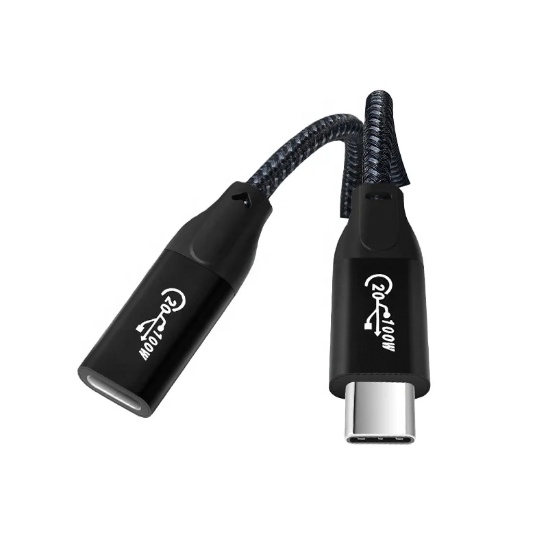 Factory Wholesale USB 3.1 Extension Cable Type C Male to Female 100W Fast Charging High-speed Transmission Data Cable