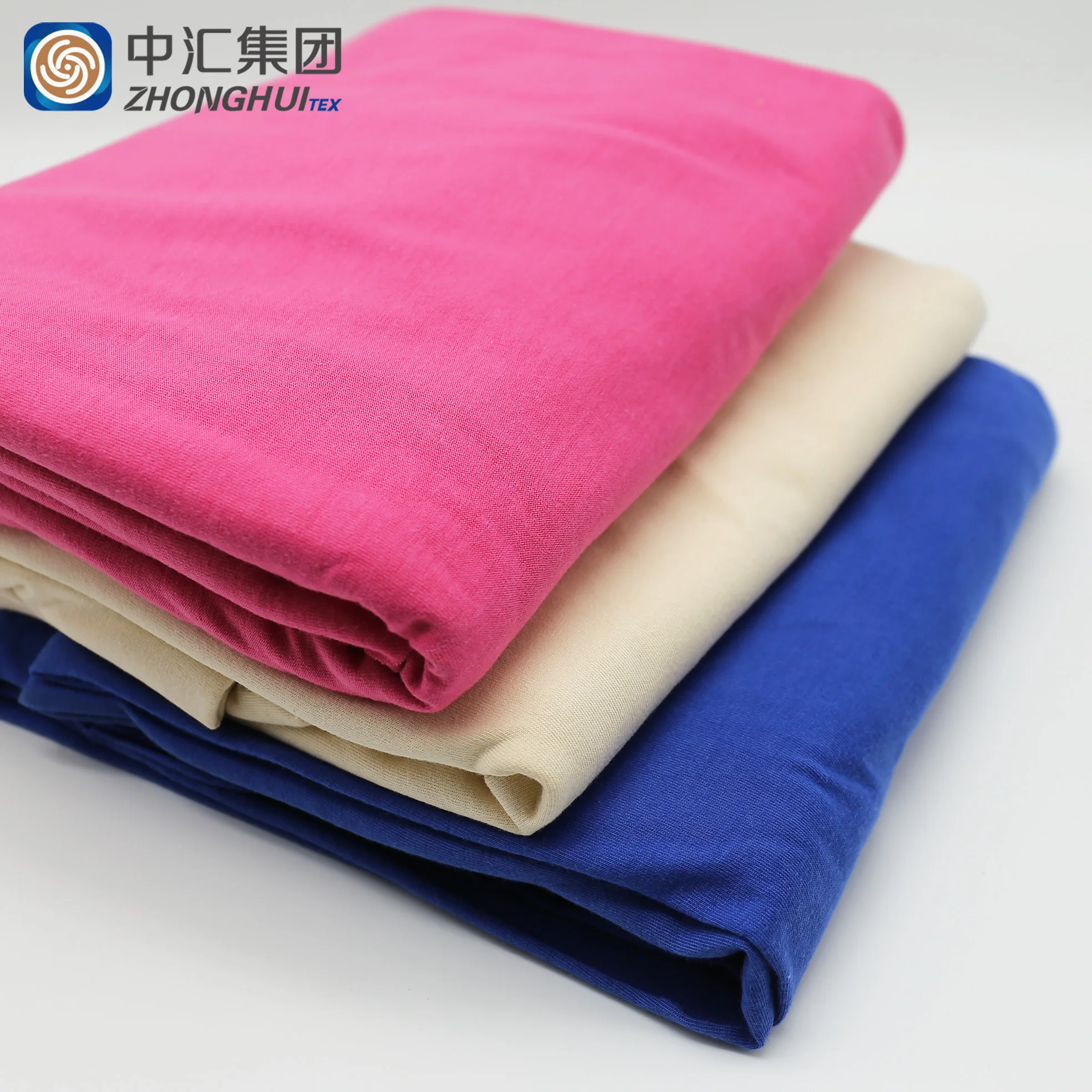 Spandex Plain T-Shirts Stretchy Dyed Twill Style Cotton Knitted
