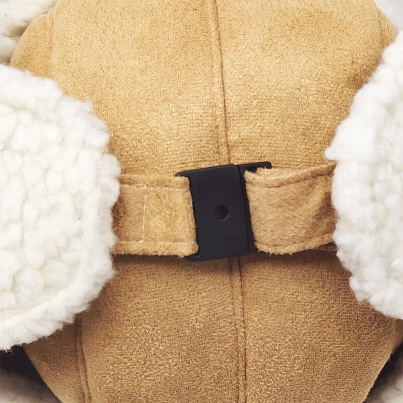 2021 new style custom logo winter hats for kids warm velvet knitted hat with ears wool beanie knit hat for baby