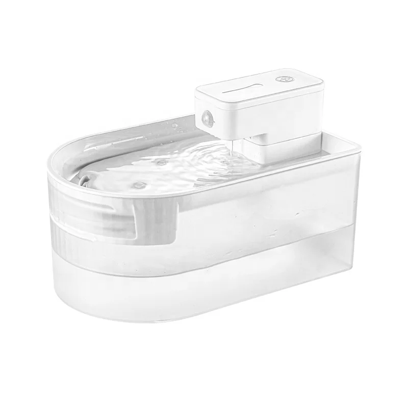 Stock offer pet products 2400mah green Wireless Smart drinking water fountain for pets with filters
