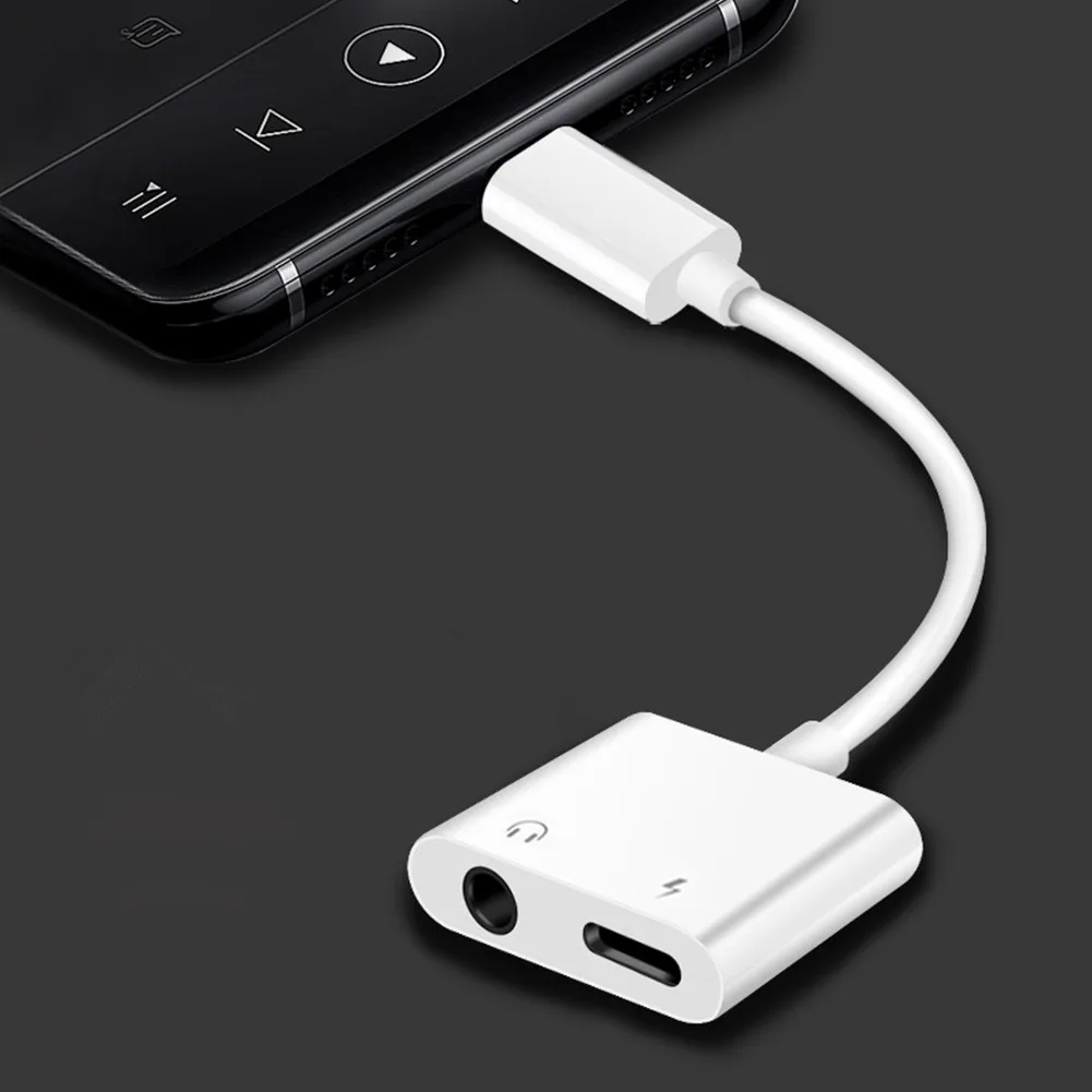  Разветвитель Apple на 3 5 мм адаптер для наушников и с двумя портами Iphone Pro 2 в 1 Зарядка прослушивание