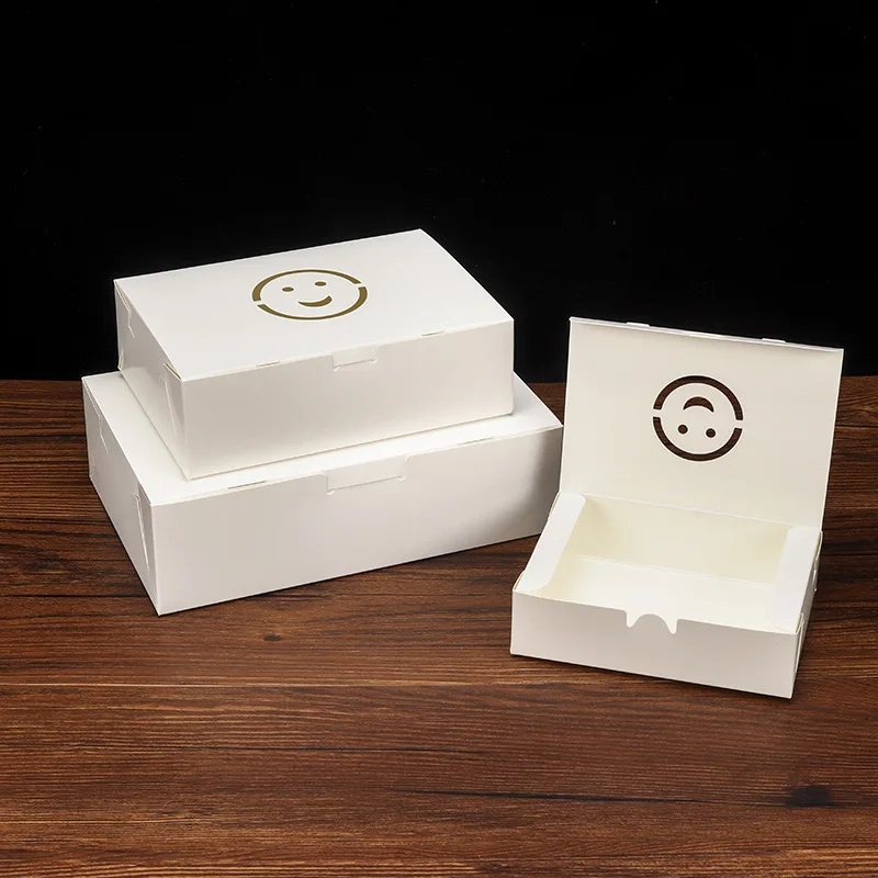 Square base food grade kraft paper salad box pizza pasta fried chicken bread takeaway package