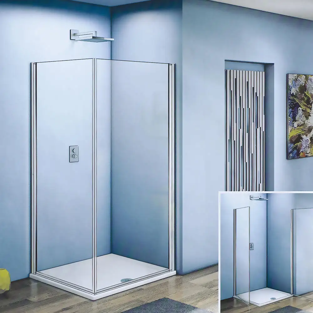 KAMALI 90x90 Cheap Square Bath Glass Small Shower Cabin Single Person Enclose Frameless Shower Room