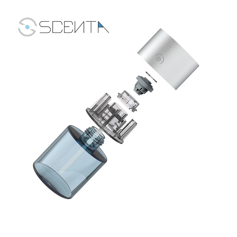 SCENTA New Arrival Rohs Mini Portable Air Freshener Wholesale Waterless Electric Ultrasonic Fragrance Oil Car Aroma Diffuser