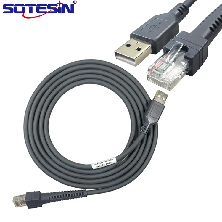  Новый 2021 2 м usb male a для rj45 кабеля кассовый pos аппарат кабель cba-u01-s07zar Символ ls2208 ls4208 Сканер
