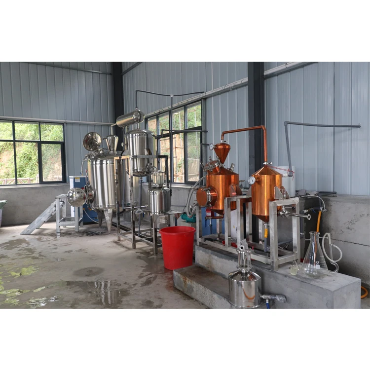 Oil water separator fractional distillation Eucalyptus leaves essential oil extraction equipment