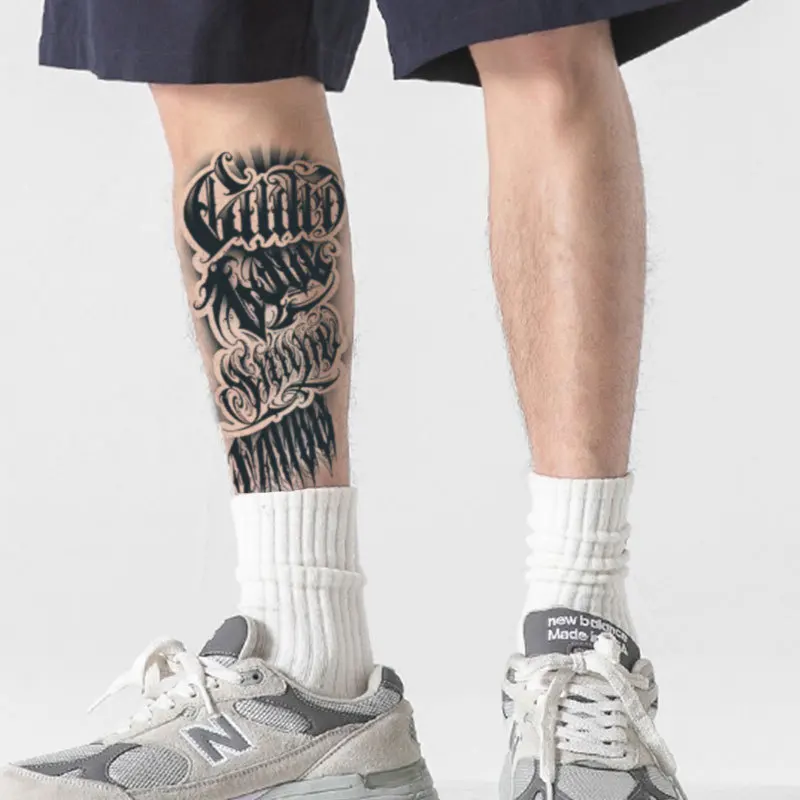 HF Long Lasting Herbal Juice Semi-Permanent INS Men Clavicle Arms Body Beauty Realistic waterproof Tattoo Stencil Sticker