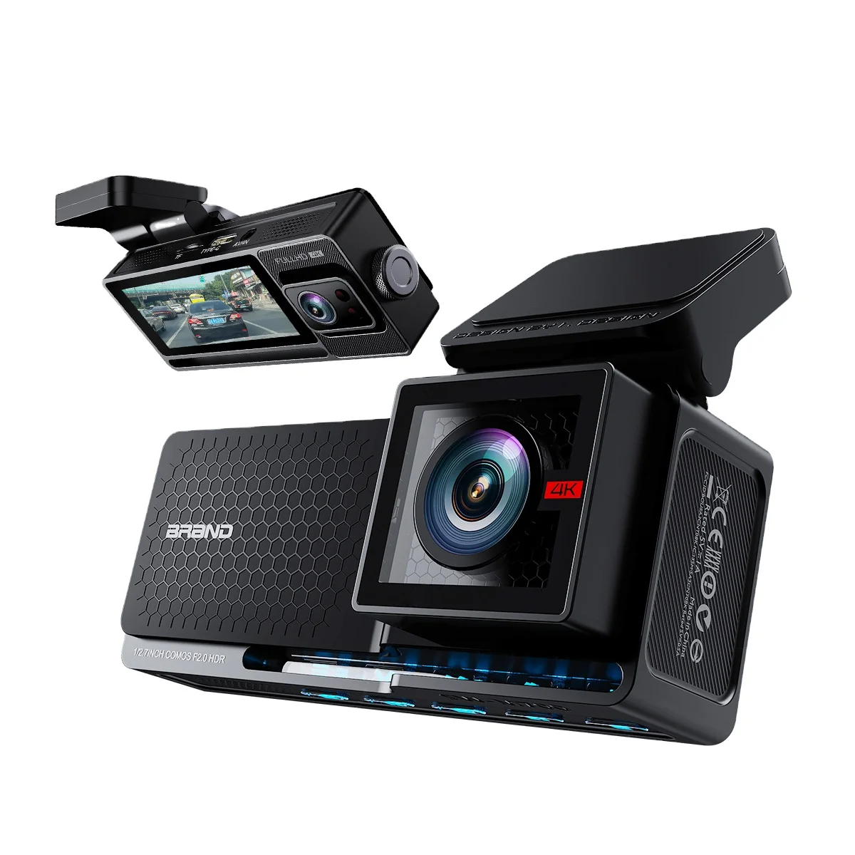 Видеорегистратор для автомобиля 4k ночное видение автомобильная камера Wi-Fi Gps-соединение Ips-экран видеорегистратор 1080P 4K автомобильный