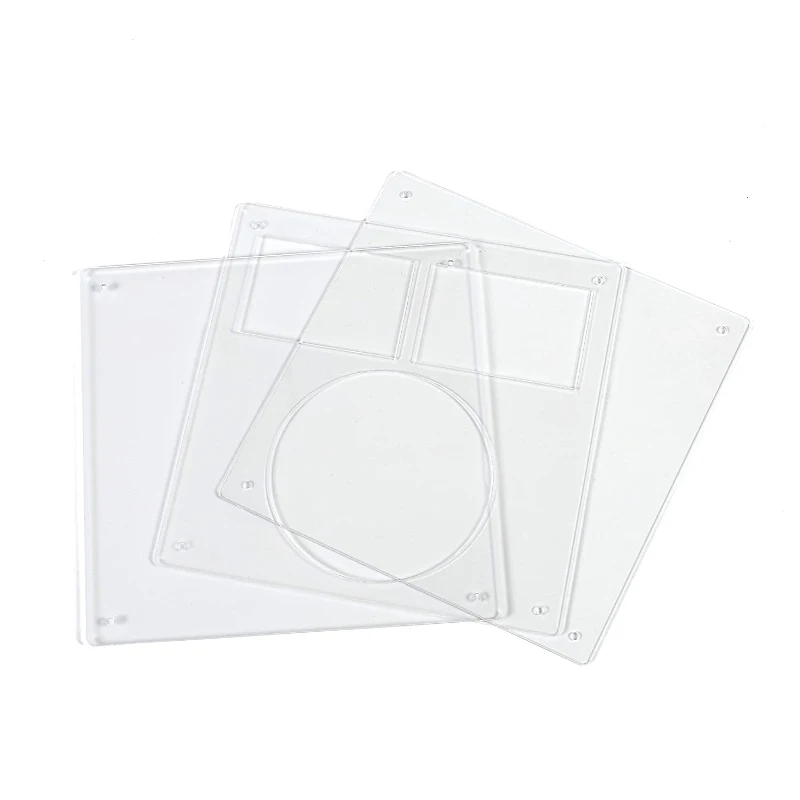 bespoke double sided clear acrylic tabletop CD photocard picture frames lucite magnetic photo frame stand
