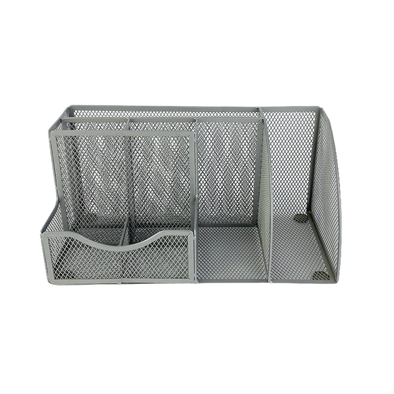Office Multi Functional Metal Wire Mesh Portable Desk Storage Organizer