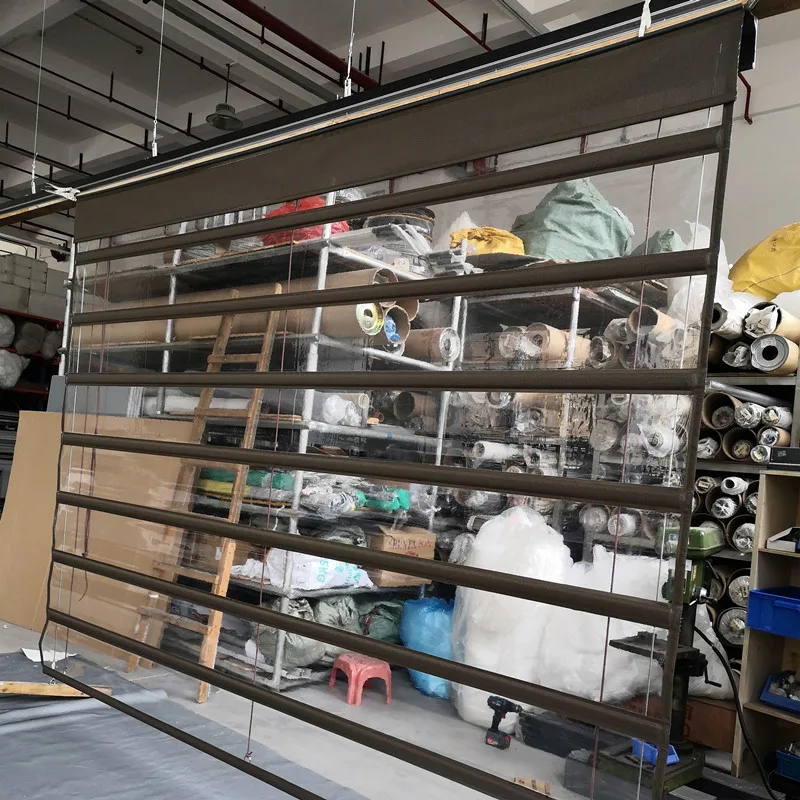 Factory Anti-rust Waterproof Outdoor PVC Transparent Roman Shade Patio Sea Beach Monsoon Weather Blind