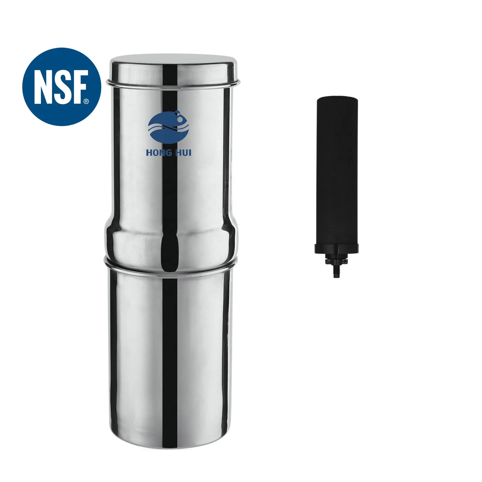 HONG HUI LT-1A NSF Certificate Gravity Fed Water Filtration System Food Grade Stainless Steel Water Filter System