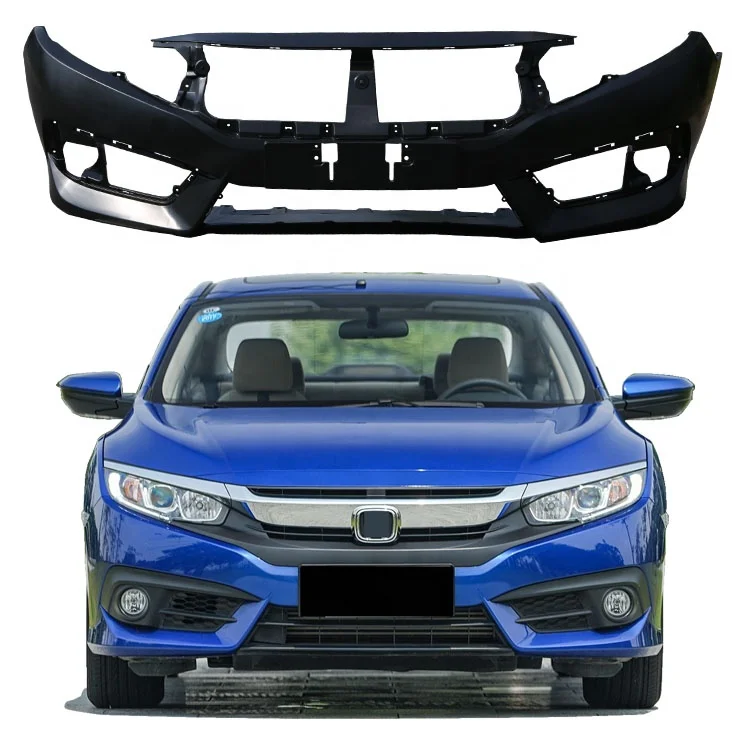 factory Outlet New Material High Strength Cushioning Polypropylene front Rush Bumper For Honda CIVIC 2016 2017 2018