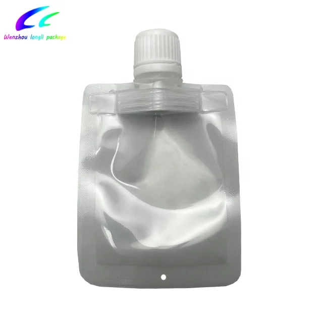 30ml Customized logo reusable soft drinks and fruit juice packing spout pouch bag