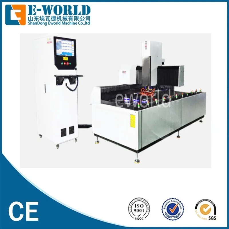 full automatic and plc control CNC Glass Milling Groove Machine used for glass milling and drilling deep processing