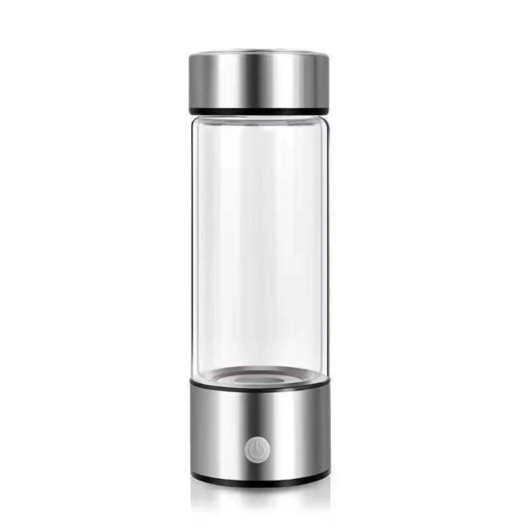 Ailingalaxy New 2024 Portable Hydrogen Water Bottle 420ml Hydrogen Water Generator Glass Bottle