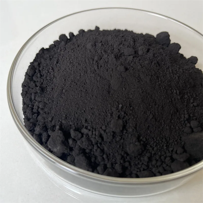 Iron oxide pigment ceramic glaze floor tile with iron oxide black powder paint coating plastic sheet