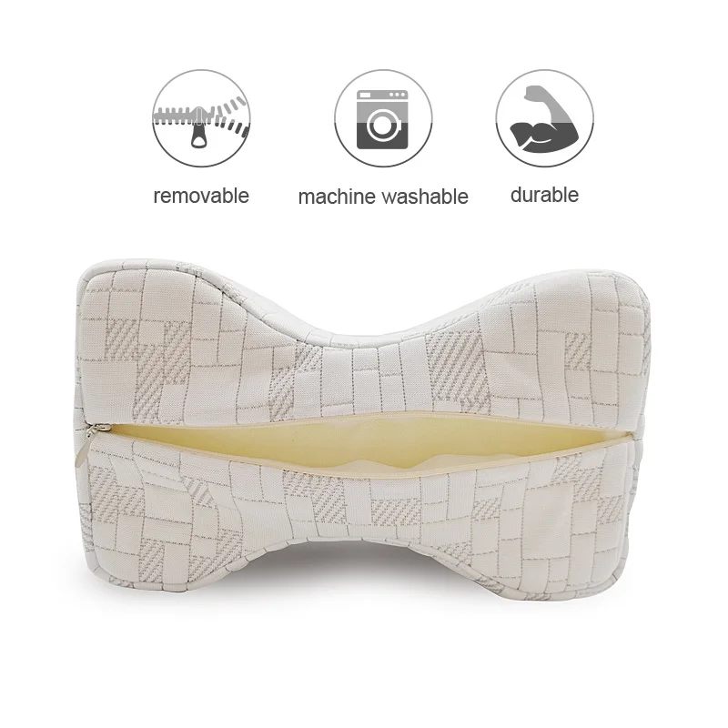 Nice Price Hot Sale Orthopedic Contour Leg Memory Sciatica Relief With Soft Removable Cover Fabric Foam Support Knee Pillow