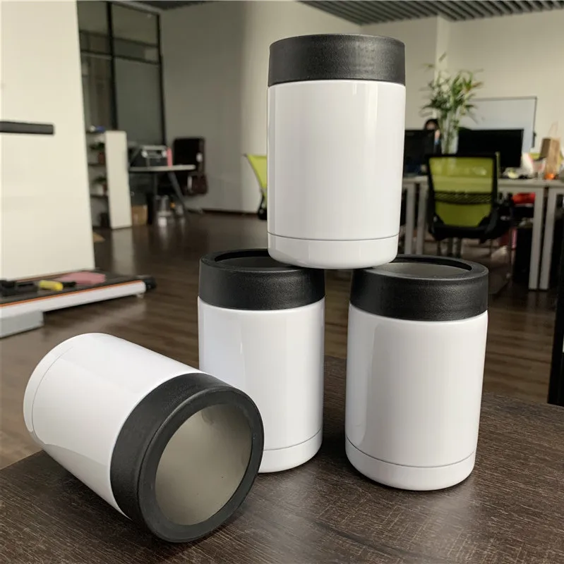 Одобренный LFGB многоразовый двойной стенок из нержавеющей стали 12oz банка охладитель сублимационные заготовки вакуумный изолированный держатель