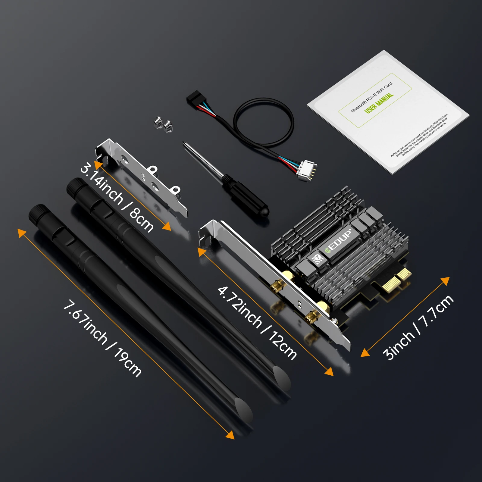 EDUP 802.11be 8774 Мбит/с высокоинтегрированный PCIe Wifi 7 беспроводной сетевой адаптер игровая карта с чипсетом Intel