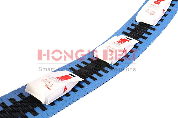 Hongsbelt High Performance Elevator Conveyor Cleated Inclined Friction Modular Conveyor Belt