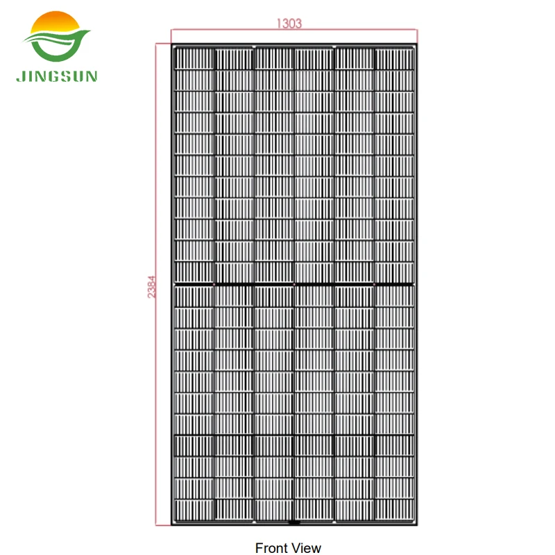 Jingsun High Power  N-type 210mm half cut 735W 740W Solar panels for home energy storage