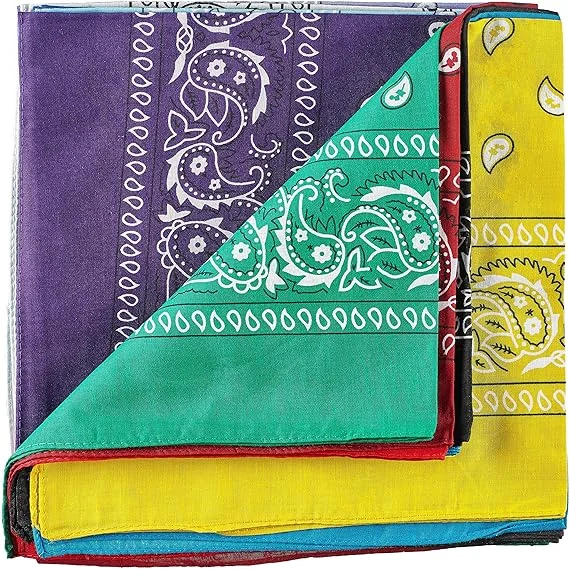 2025 New Creative Design Custom 100% Cotton Flower Design Japanese Printed Bandana For Men