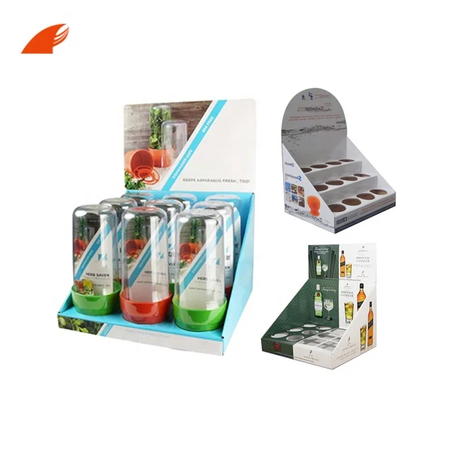 Customized Offset Printing Supermarket Retail Paper Counter Cardboard Display For Bottle/Drink Wholesale