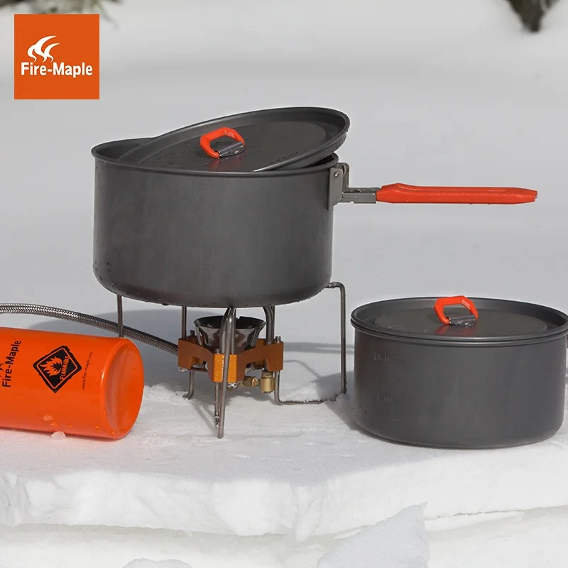 
Fire-Maple hot selling FEAST 3 kit Aluminum camping cookware frying pan and 2 pots 