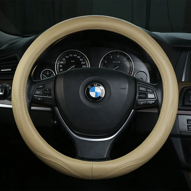 Factory Wholesale Fashion Hot Sell Car accessories Universal luxury steering wheel cover leather