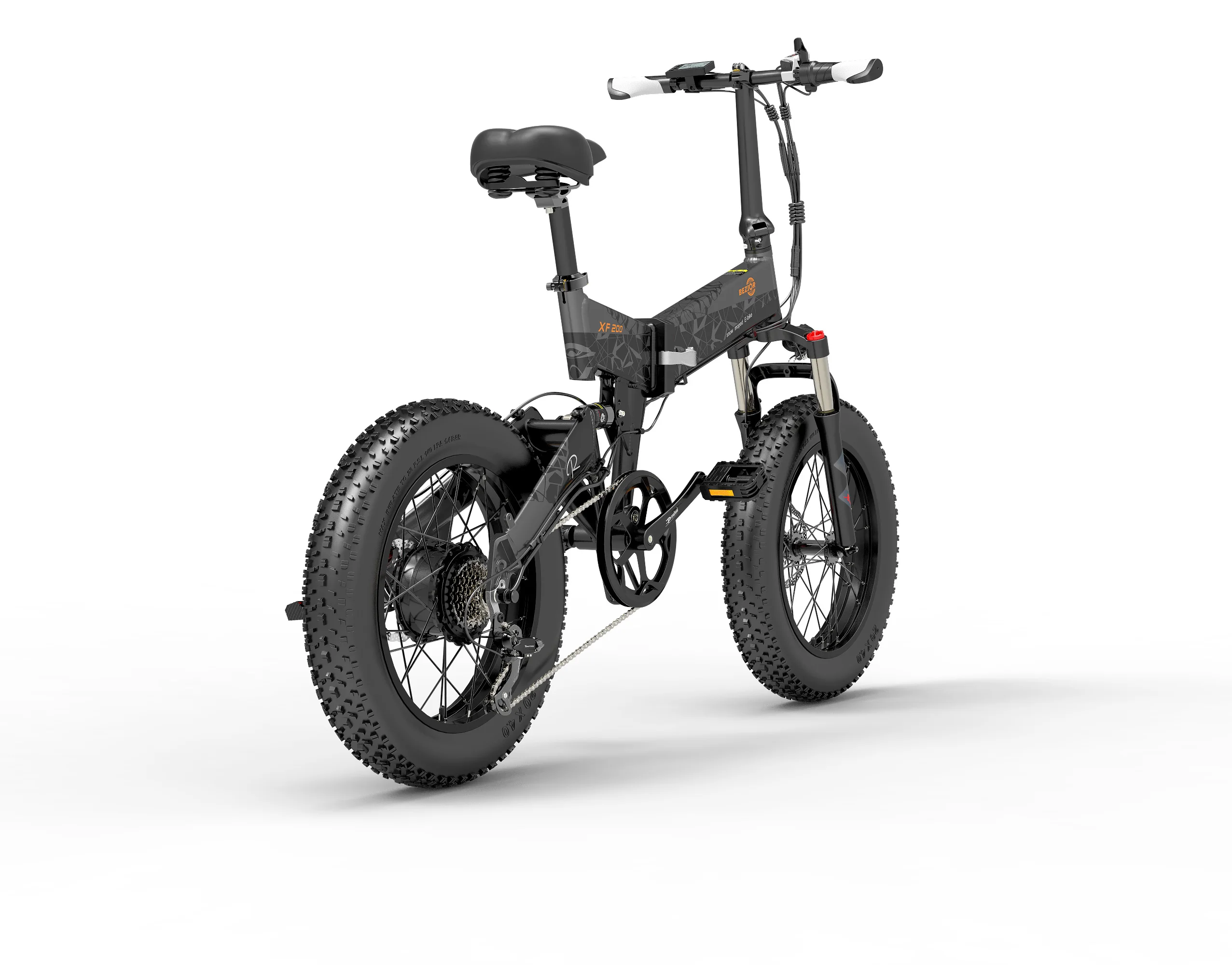 Drop shipping 2 day delivery BEZIOR XF200 brushless motor 1000w bicycle stealth bomber folding ebike fat tire kids electric bike