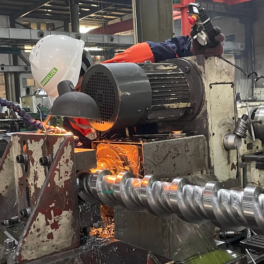 Heat Treatment Hard Chrome Electroplating High Speed Tool Steel Single Extruder Screw and Barrel