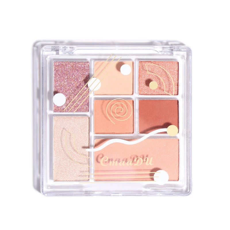 Cheap 7 Color Waterproof Vegan mini eyeshadow Matte Custom Makeup Eyeshadow Palette