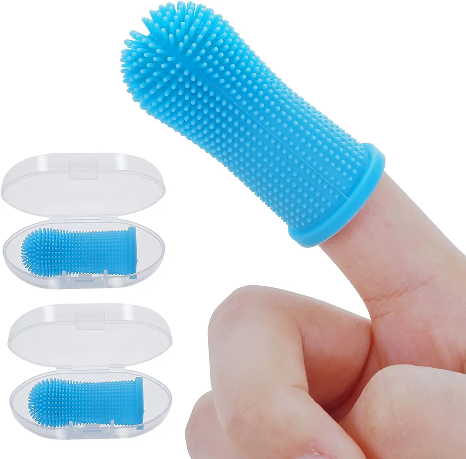 360 градусов собака силиконовые зубные щетки Fingerbrush зубная щетка для домашних животных