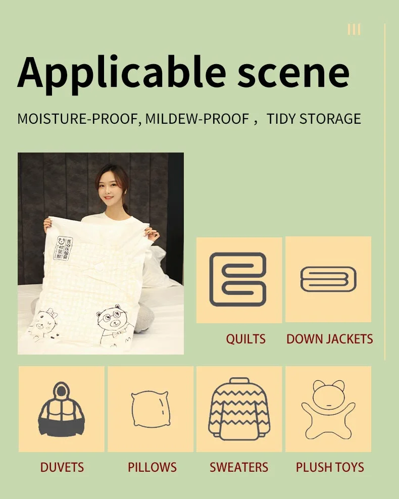 Многоразовый большой наматрасник дорожный Вакуумный Герметичный мешок для хранения одежды герметичный компрессионный одеяла