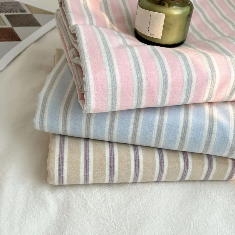 Cotton Bed Sheet Geometric Plaid Pattern-D Soft Breathable Washed Cotton Duvet Cover Bed Sheet Pillowcase