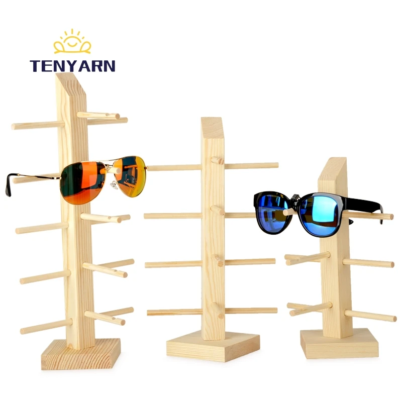 Деревянный стеллаж для очков Tenyarn, бамбуковый стеллаж для солнечных очков, розничная продажа