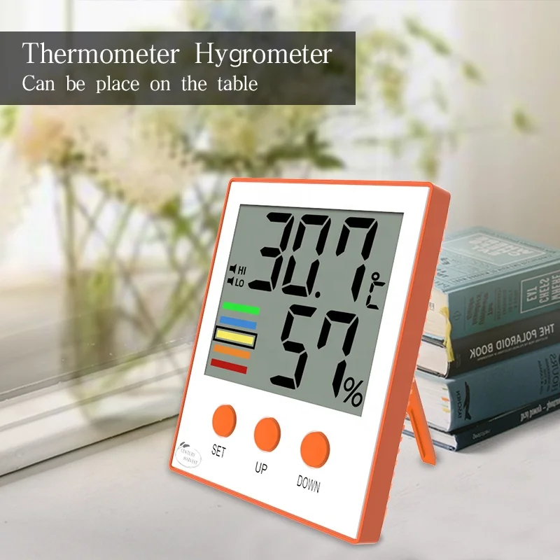 
CH-912 Baby Room LCD Indoor Outdoor Temperature Digital Alarm Clock Instant Thermometer Household Thermometers 