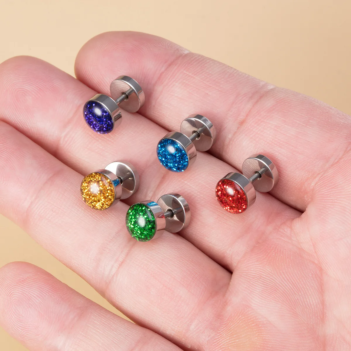 SC New Arrival Fashion Silver Plated Earrings Trendy Stainless Steel Earrings Cool Colored Cuff Earrings for Women