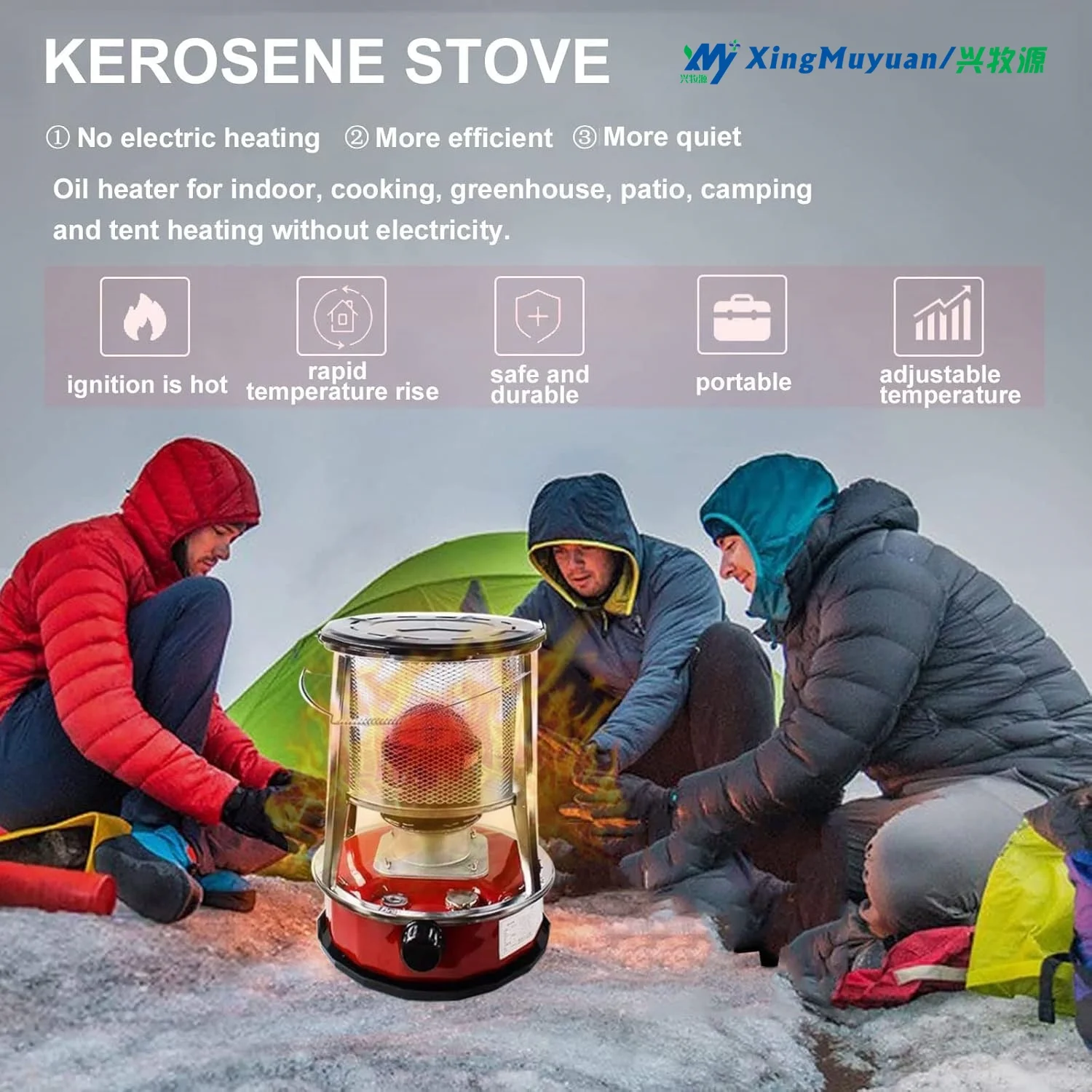 winter camping Kerosene Heating Furnace Camping Heater Efficient Kerosene Heater For Indoor Use Smokeless Odorless