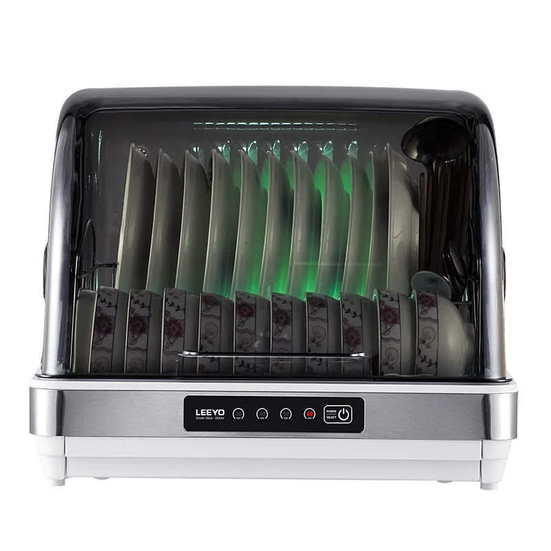 42L Mechanical Dish Dryer With 304 Stainless Steel Rack Electric Kitchen Disinfection Cabinet Lovely Pink