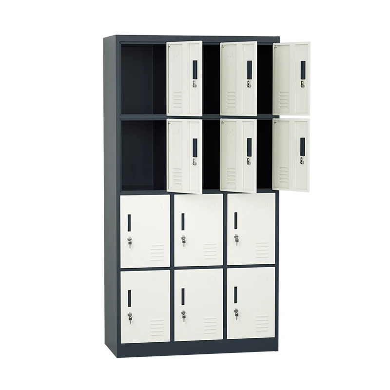 Customized Metal Locker Gym Locker Swimming Pool Steel Lockers Cabinet Staff/Employeer Clothes Wardrobe with 6/9/12/15/18 door