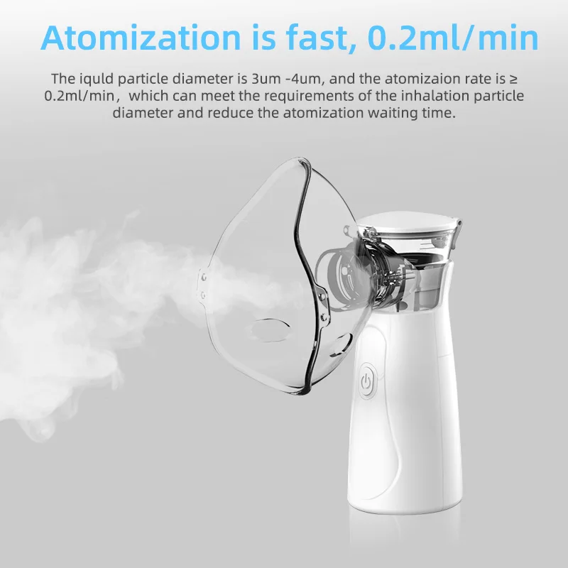 Handheld inhaler silent usb medical compmist mesh nebulizer device oem mini ce ultrasonic mask portable compressor nebulizer