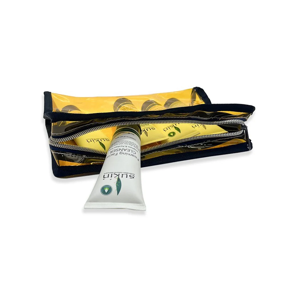 Pvc Zipper Cosmetic Bag Transparent Waterproof Bag for Travel Washing