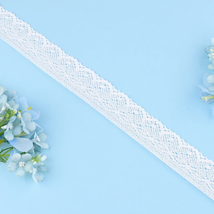 Stock Crochet 3CM Cotton Lace Trim Crocheted High Quality Guipure Cotton Lace