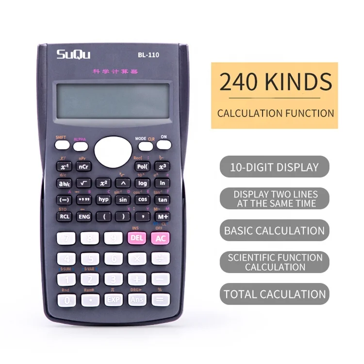 Factory wholesale Calculator Promotional 240 Multi-function Office Financial 82MS Keyboard Desktop 12 Digits Calculator