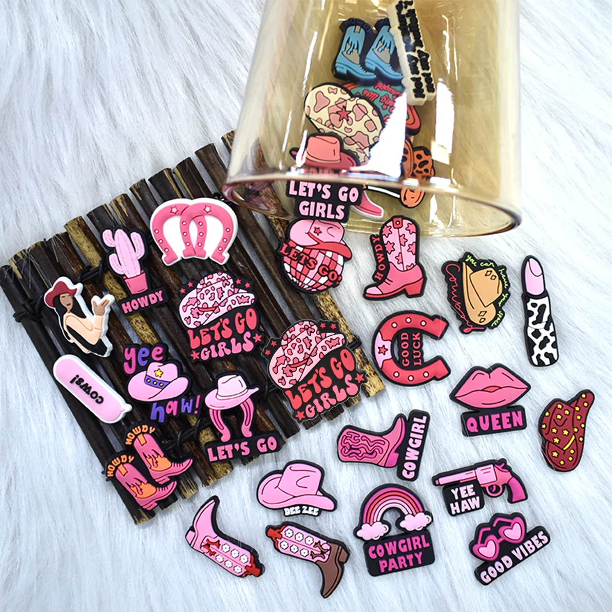 Pvc Cartoon Shoes Buckle Shoe Accessories Buttons Sandals Pvc Soft Garden Pink Shoe Charms For Girl Diy Decorations