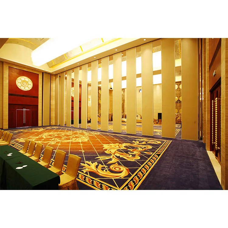 Wood movable sliding partition wall door for wedding hall restaurant ballroom