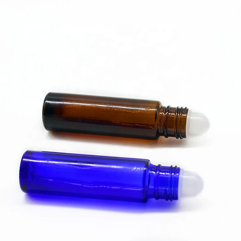 
10ml blue amber roll on glass bottle 